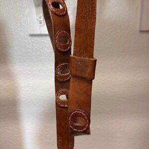 Vintage Brown Leather Belt